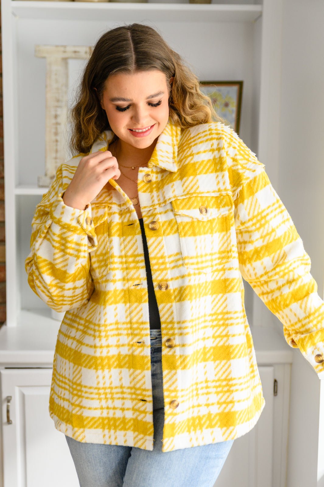 Hard To Miss Shacket In Mustard - Driftwood Boutique