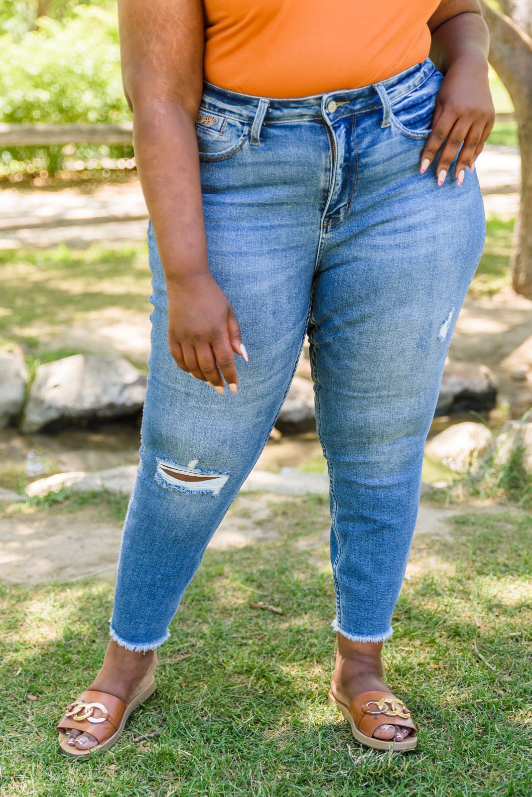 Howdy Embroidery Boyfriend Jeans - Driftwood Boutique