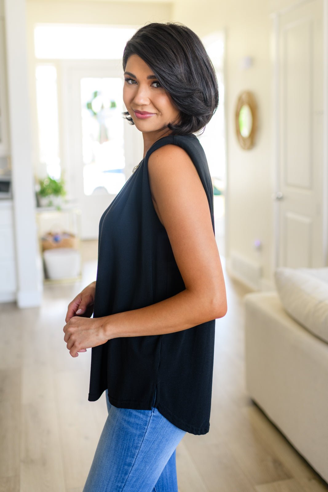 Juke Box Hero Shoulder Pad Top - Driftwood Boutique