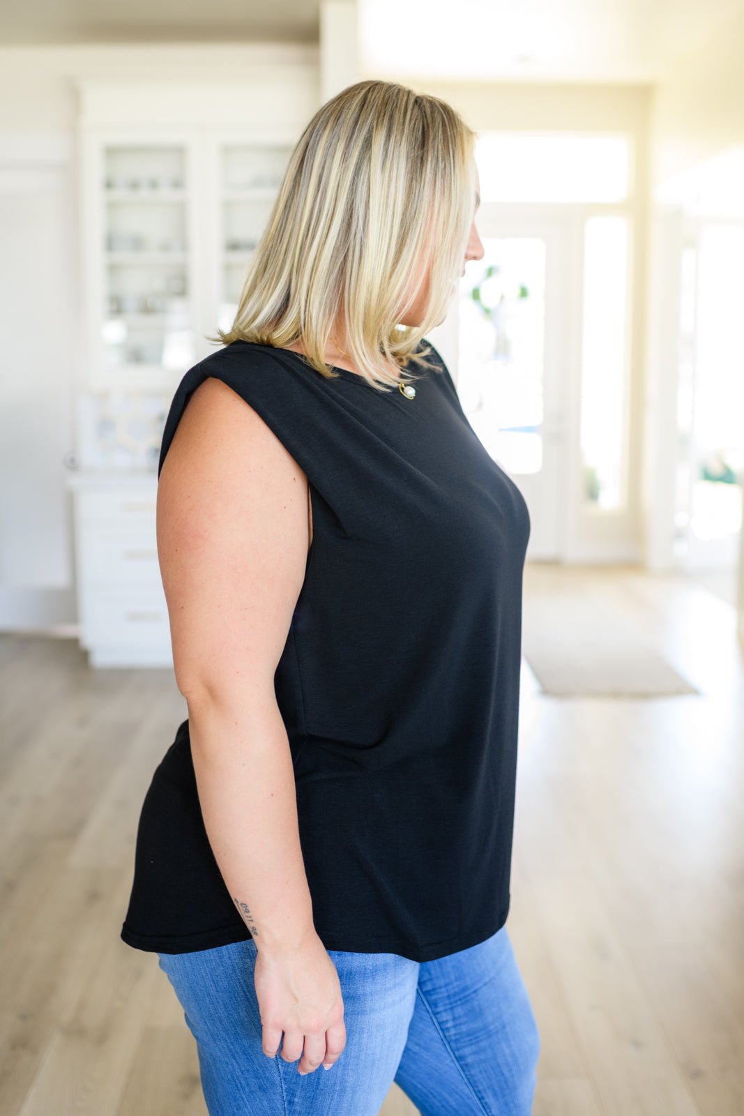Juke Box Hero Shoulder Pad Top - Driftwood Boutique