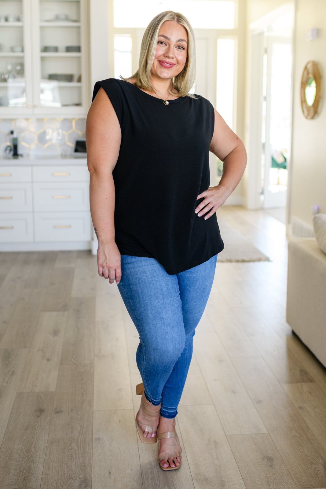 Juke Box Hero Shoulder Pad Top - Driftwood Boutique
