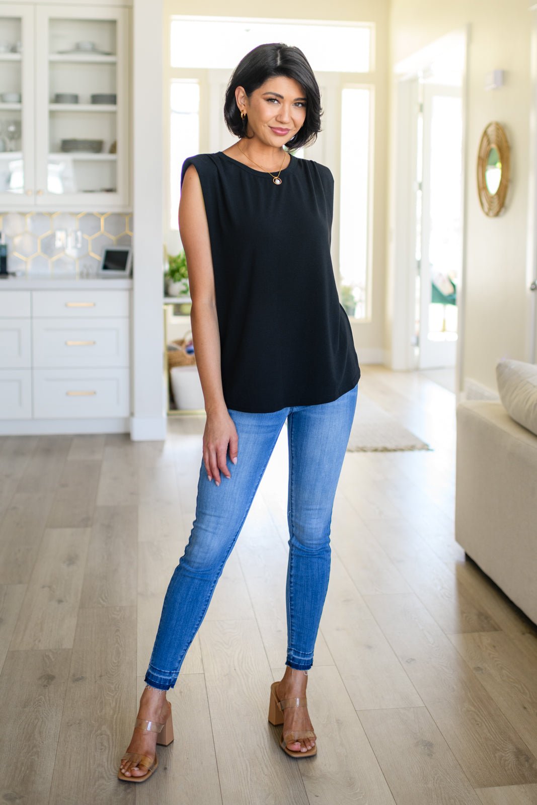 Juke Box Hero Shoulder Pad Top - Driftwood Boutique