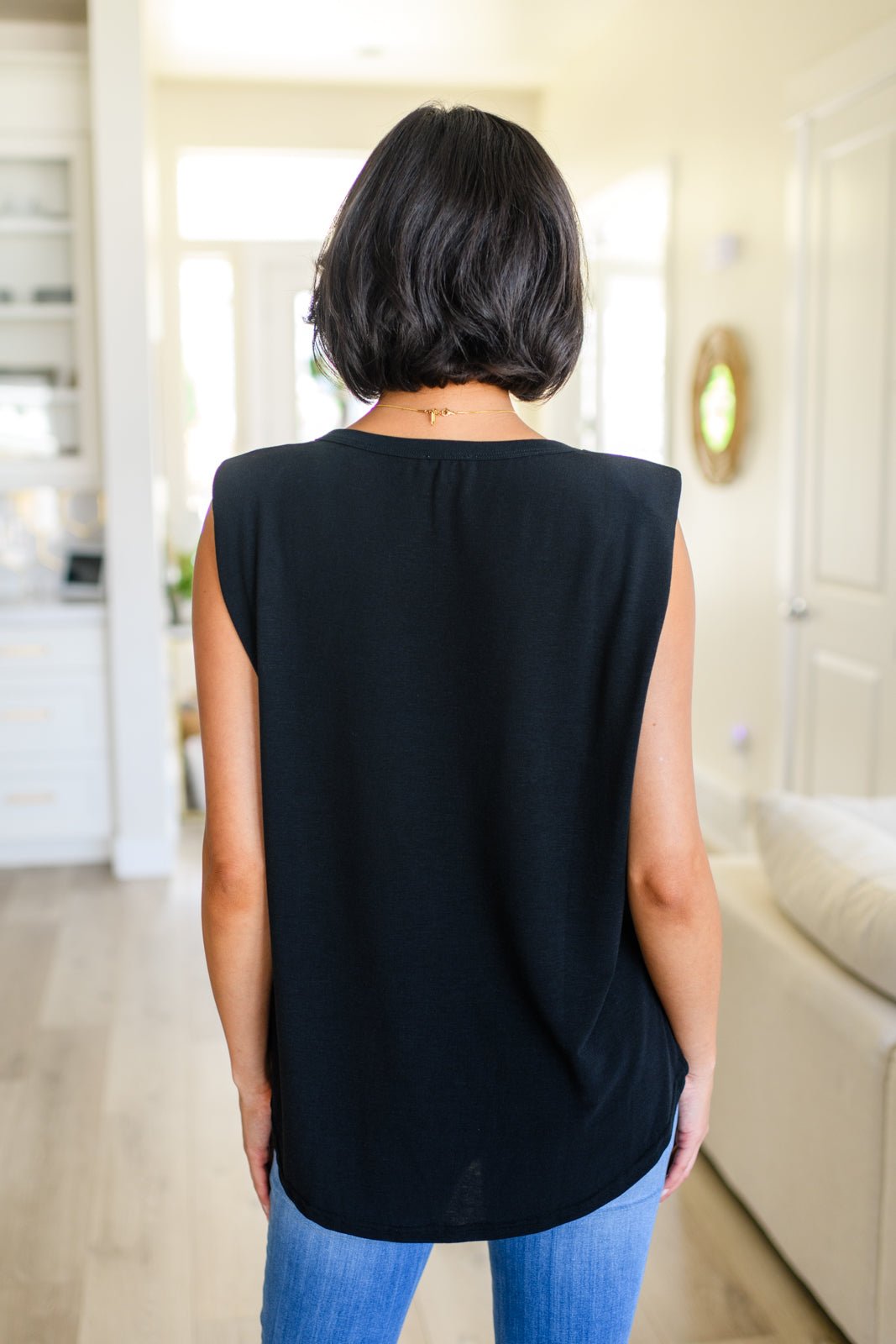 Juke Box Hero Shoulder Pad Top - Driftwood Boutique