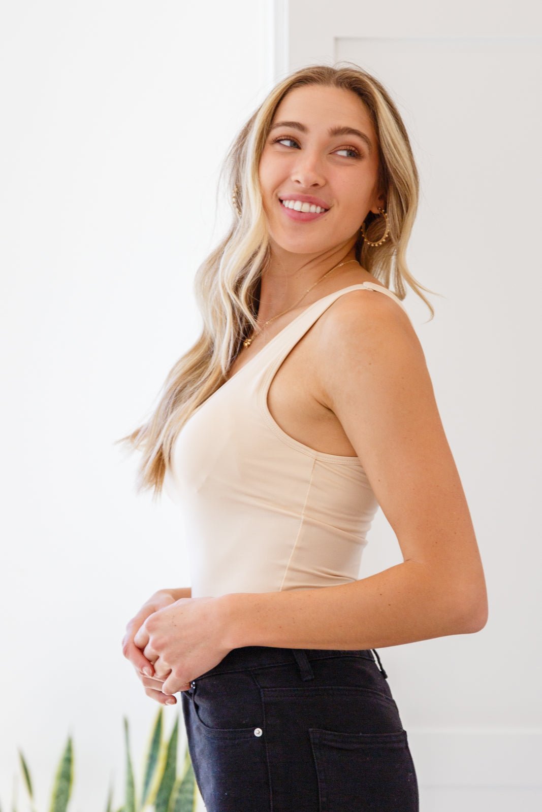 Keep Me Around Bodysuit in Beige - Driftwood Boutique