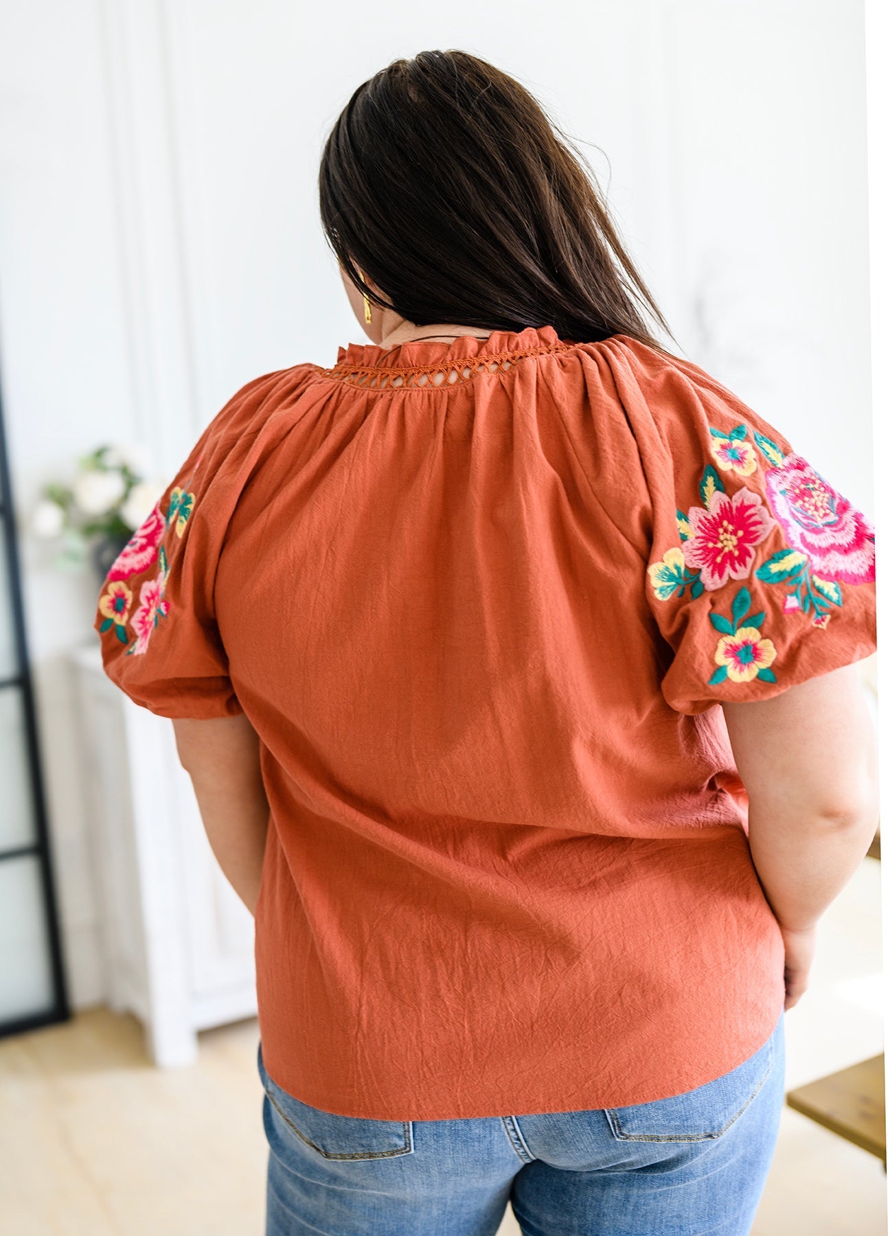 Luisa Embroidered Blouse - Driftwood Boutique