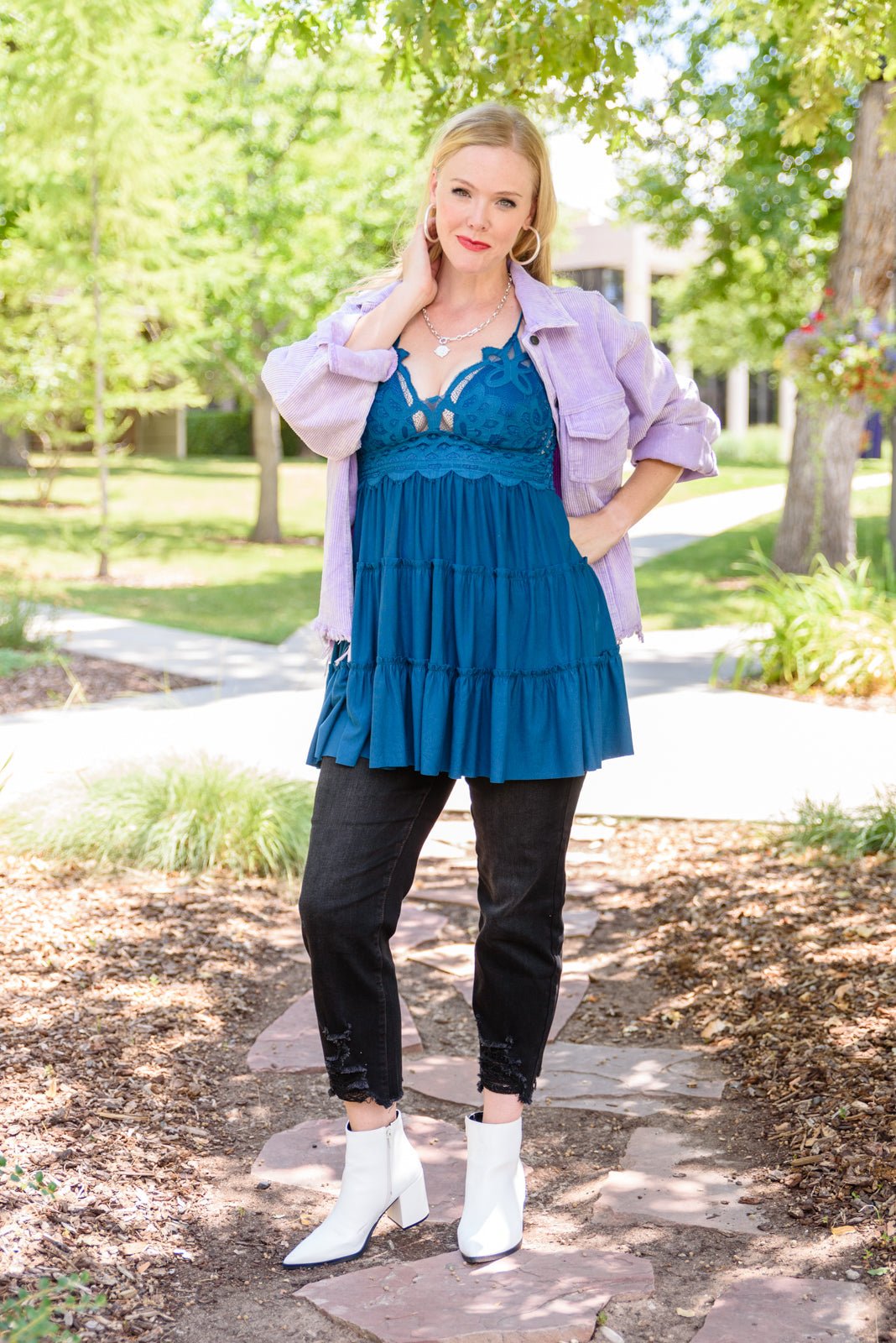 Magic Touch Tank in Teal - Driftwood Boutique