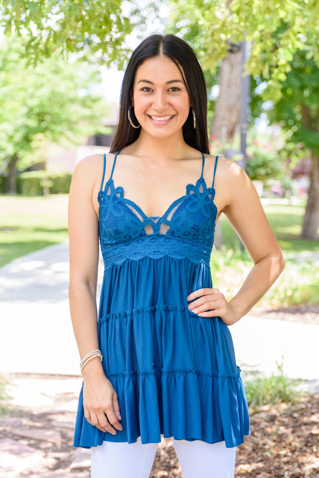 Magic Touch Tank in Teal - Driftwood Boutique