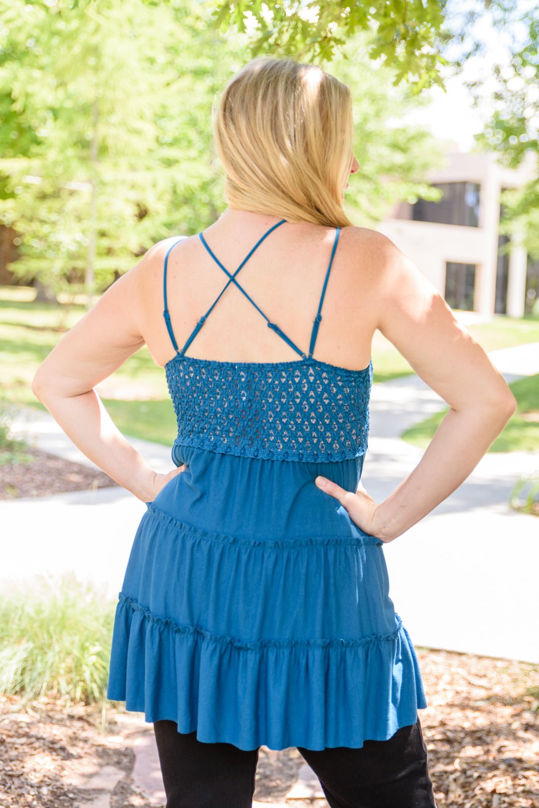 Magic Touch Tank in Teal - Driftwood Boutique