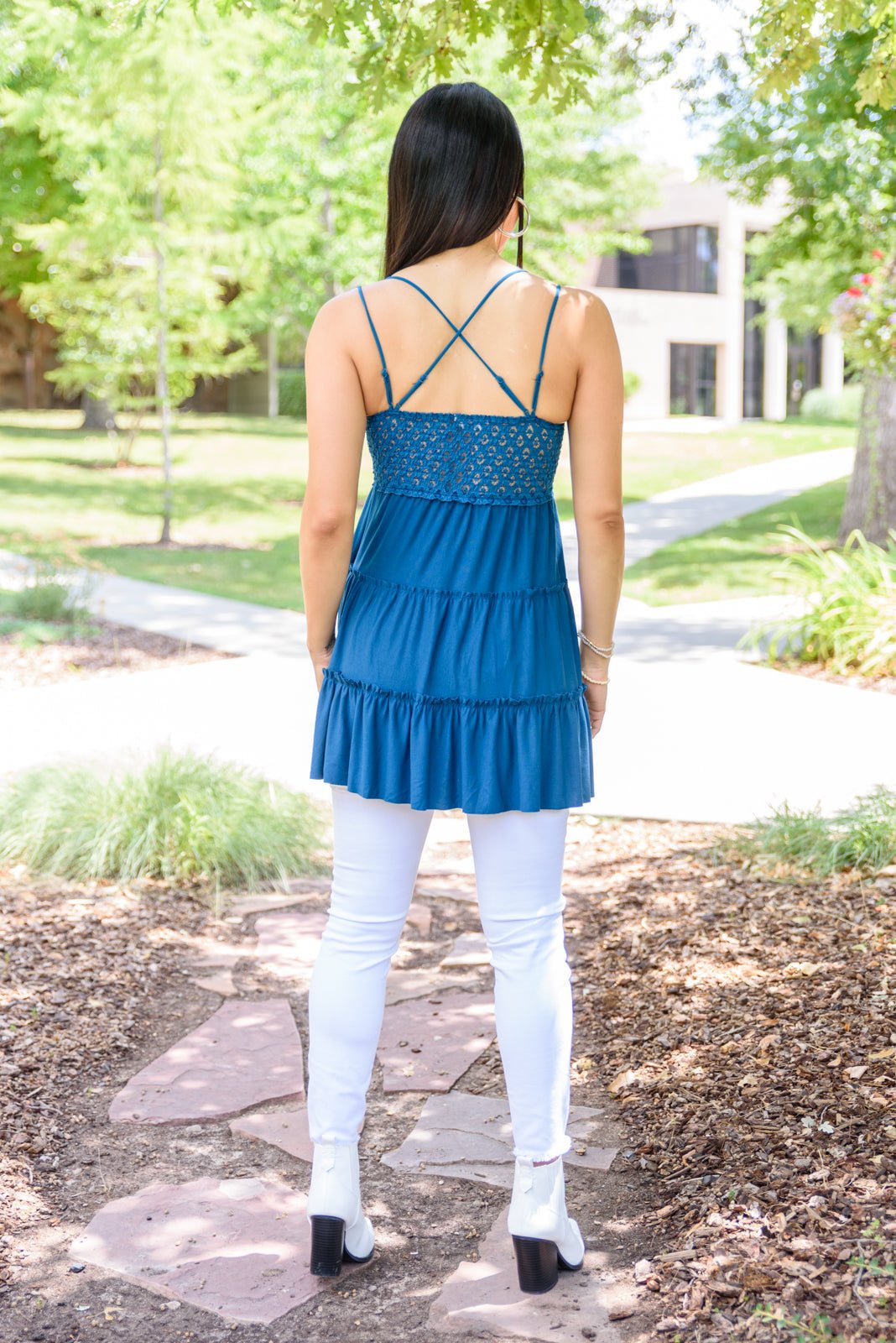 Magic Touch Tank in Teal - Driftwood Boutique