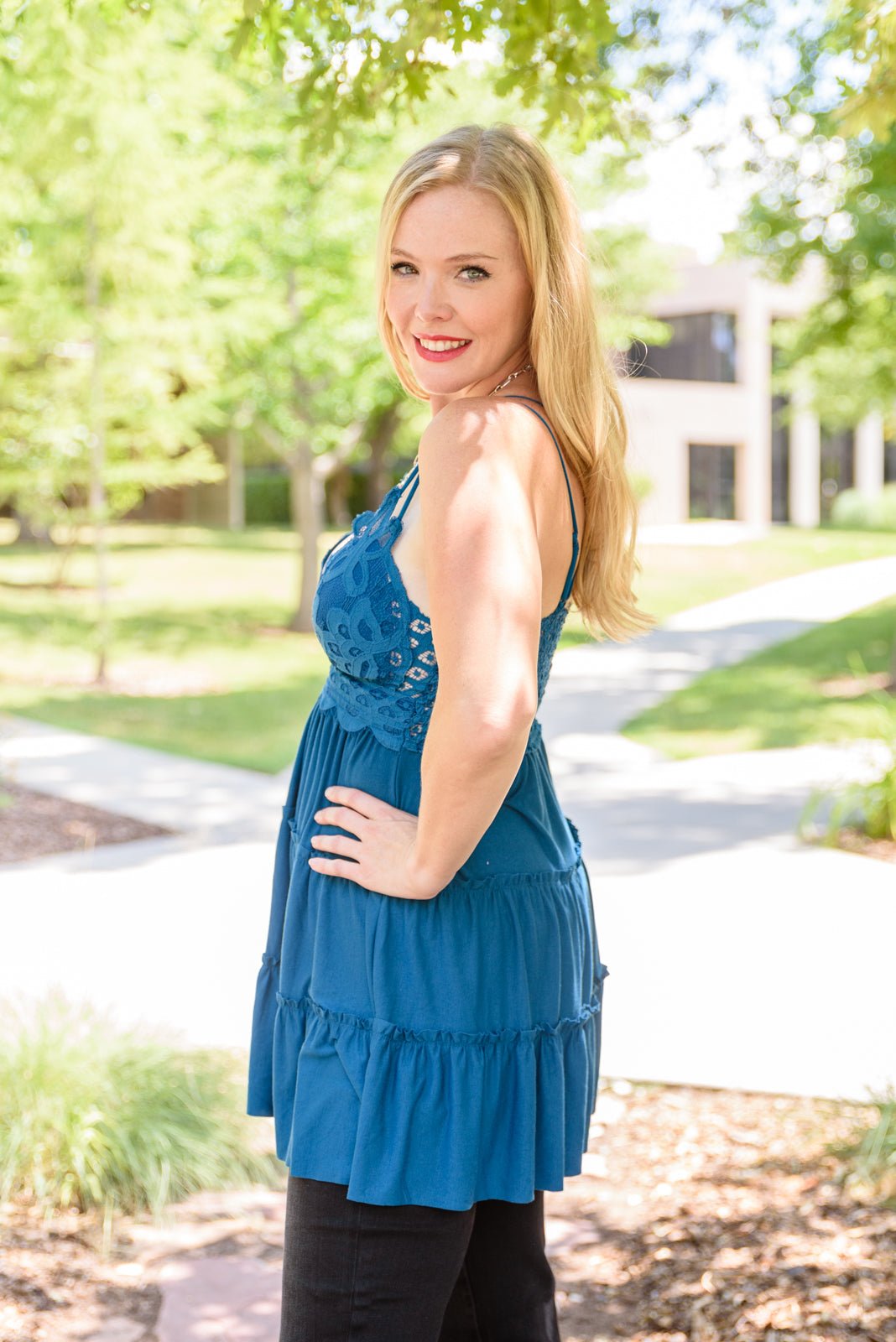 Magic Touch Tank in Teal - Driftwood Boutique