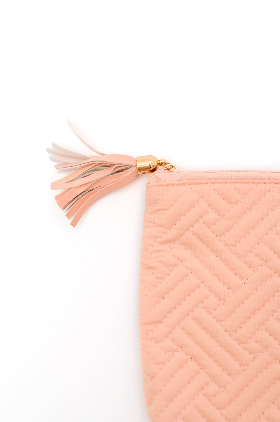 Quilted Travel Zip Pouch in Pink - Driftwood Boutique