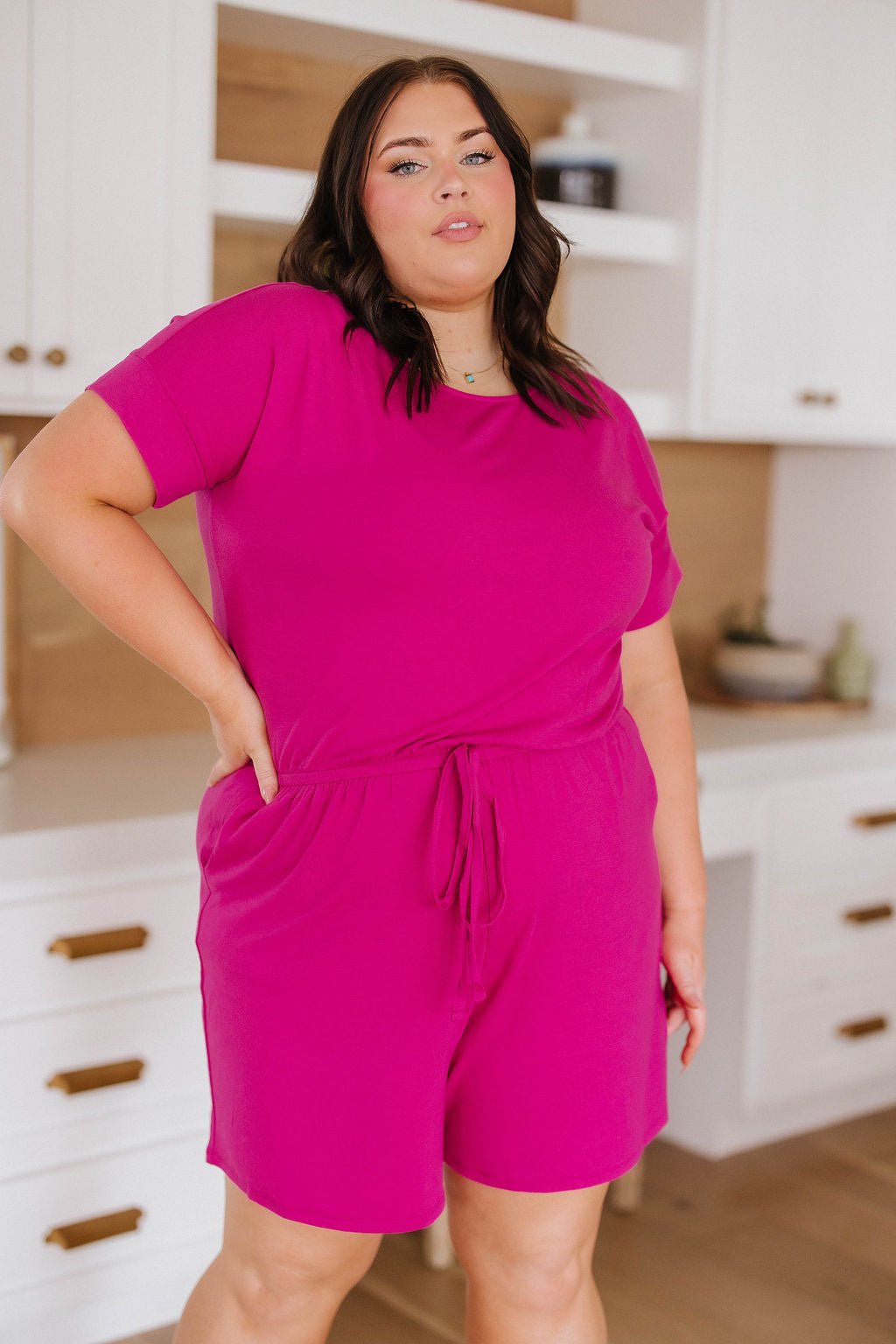 Real Cozy Romper in Magenta - Driftwood Boutique