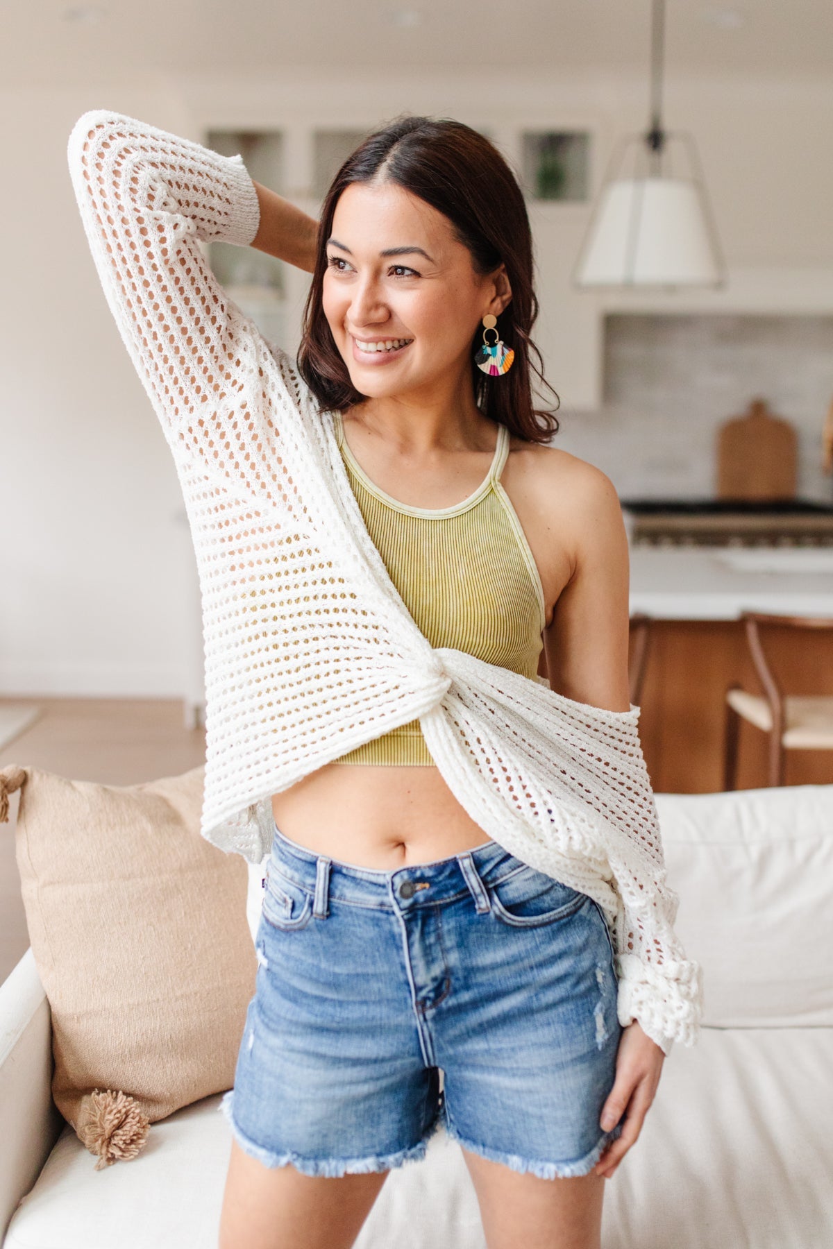 Rendezvous Crop Tank In Mustard - Driftwood Boutique