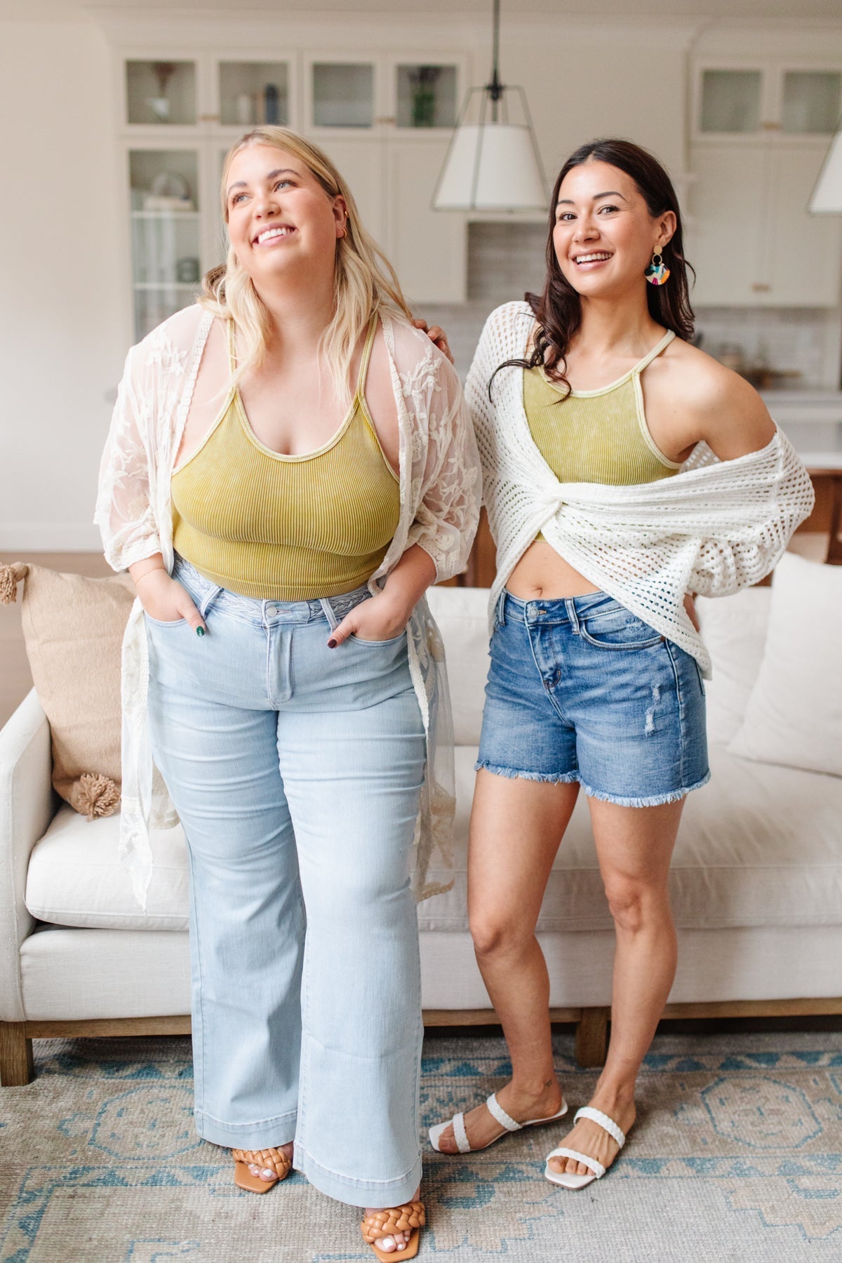 Rendezvous Crop Tank In Mustard - Driftwood Boutique