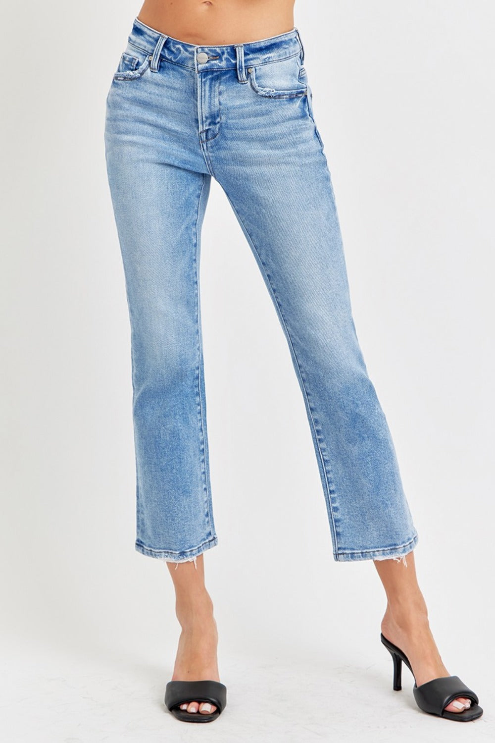 Brent Low Rise Cropped Slim Straight Jeans