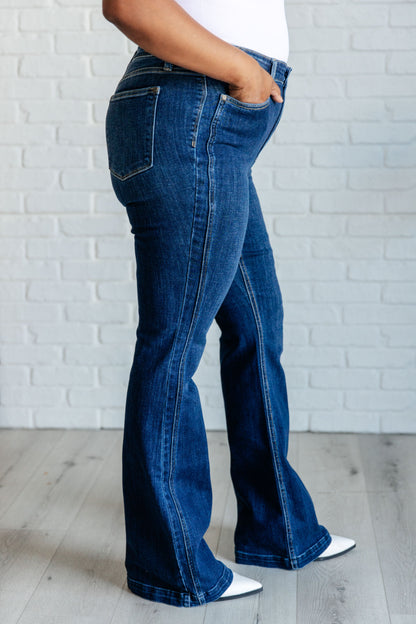 Macy High Rise Side Seam Detail Flare Jeans