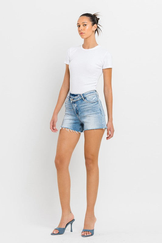 Ryder High Rise Cross Waist Shorts