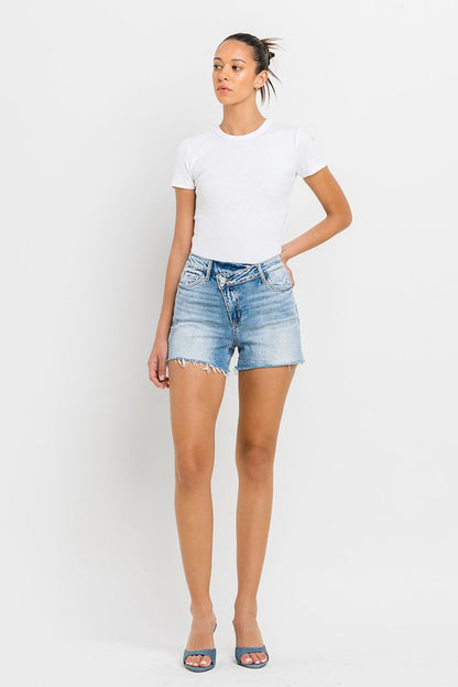 Ryder High Rise Cross Waist Shorts