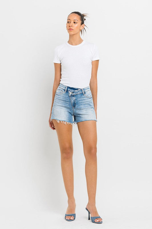 Ryder High Rise Cross Waist Shorts