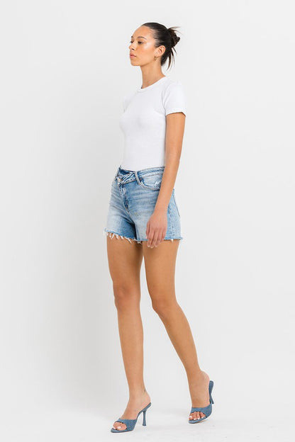 Ryder High Rise Cross Waist Shorts