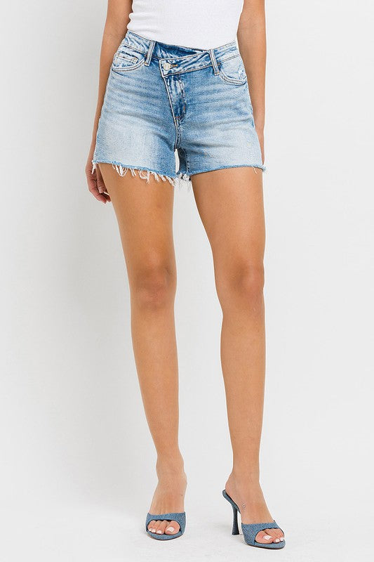 Ryder High Rise Cross Waist Shorts