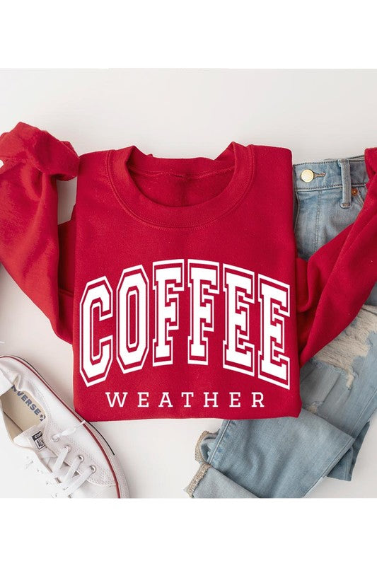 Coffee Weather Graphic Fleece Sweatshirt