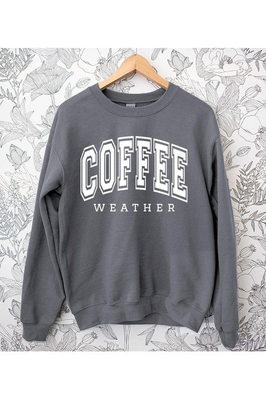 Coffee Weather Graphic Fleece Sweatshirt