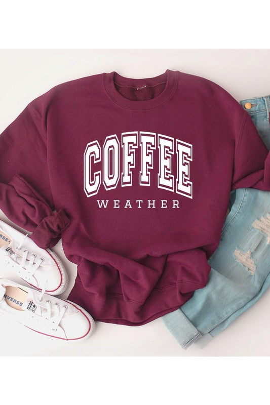 Coffee Weather Graphic Fleece Sweatshirt