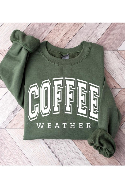 Coffee Weather Graphic Fleece Sweatshirt