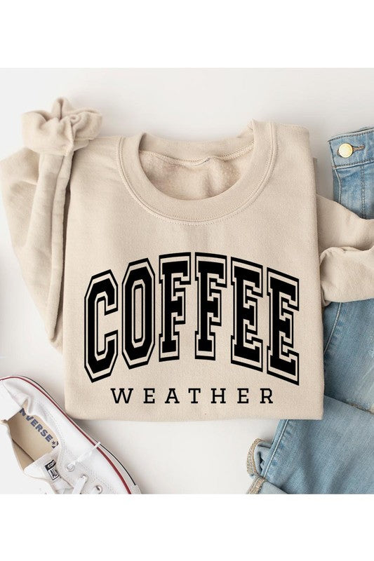 Coffee Weather Graphic Fleece Sweatshirt