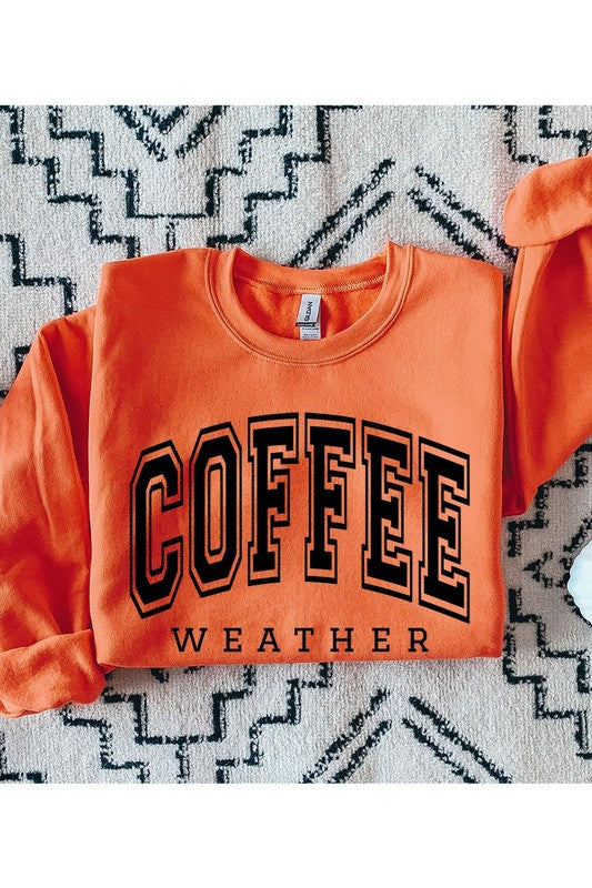 Coffee Weather Graphic Fleece Sweatshirt