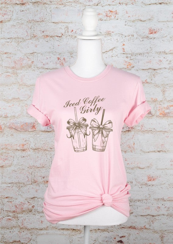 Iced Coffee Girly Graphic Tee