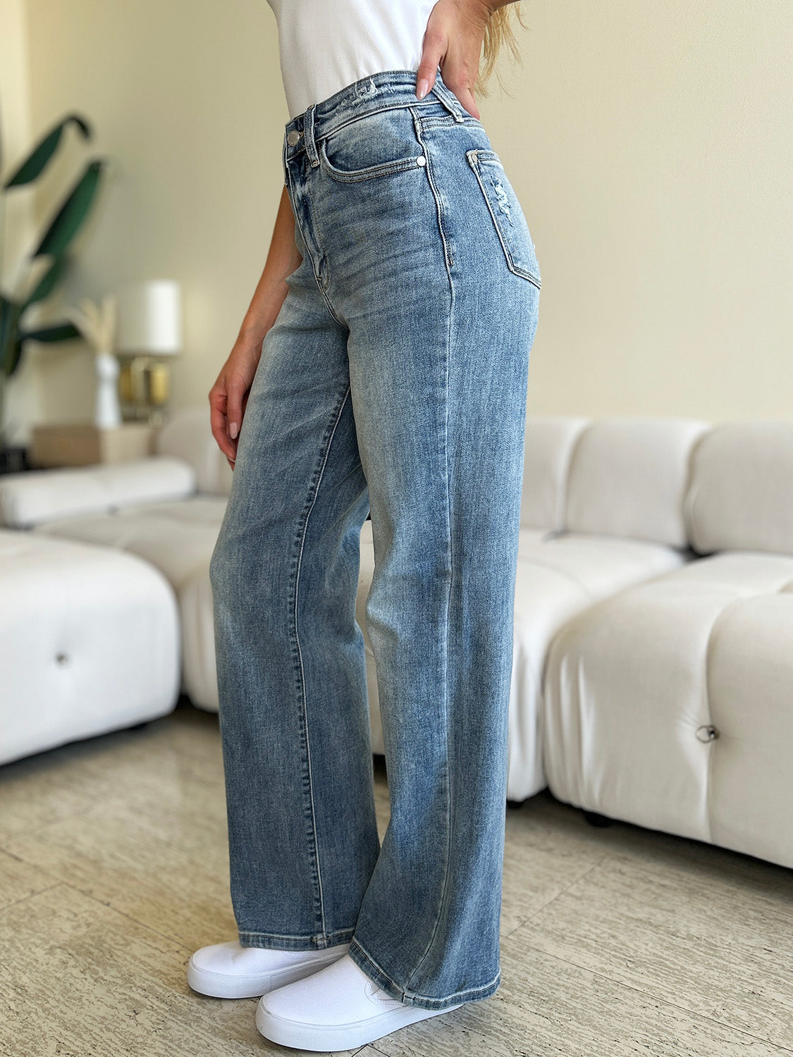 Sierra High Rise Straight Leg Jeans