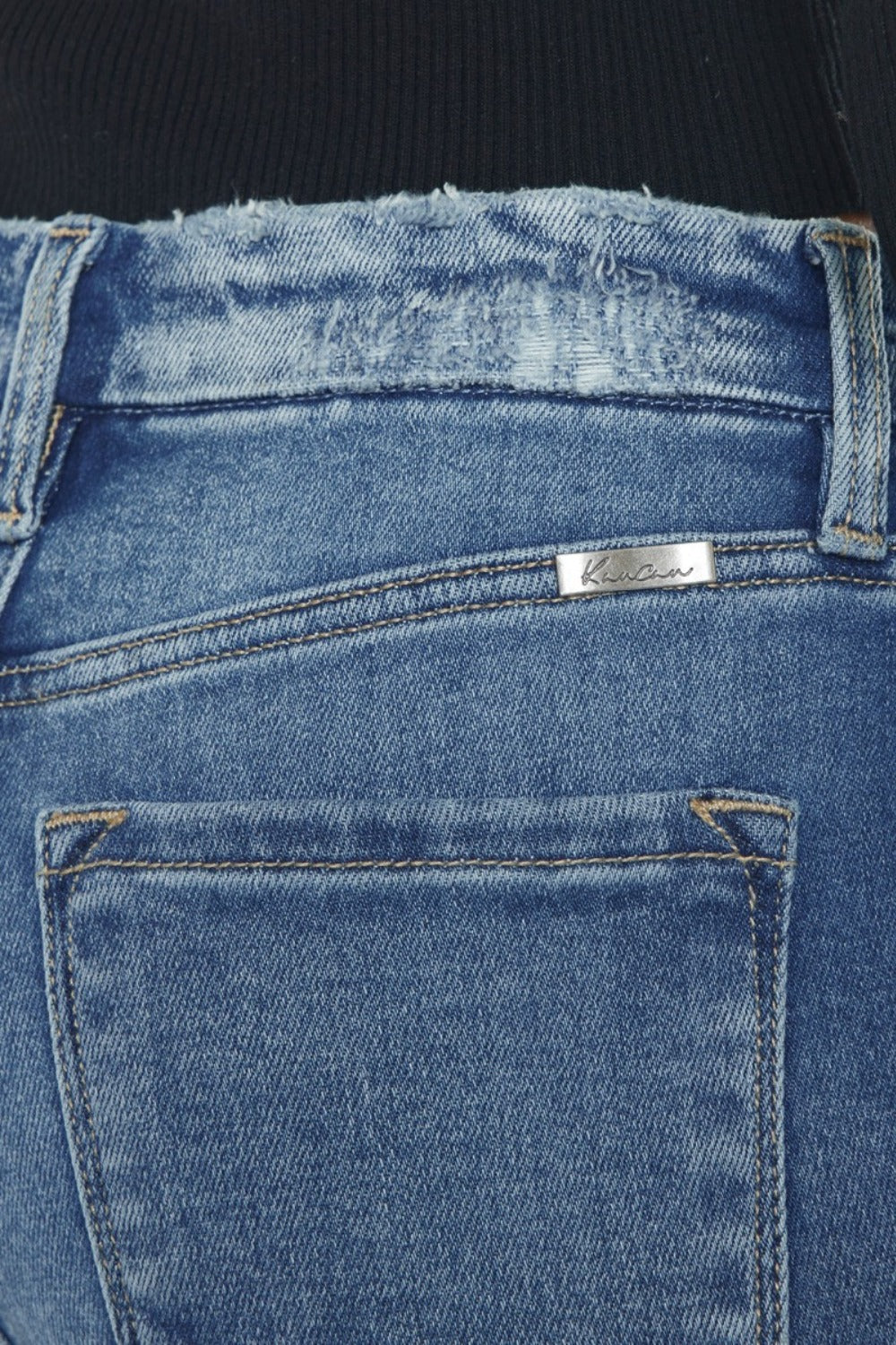 Connie High Rise Wide Waistband Slim Straight Jeans