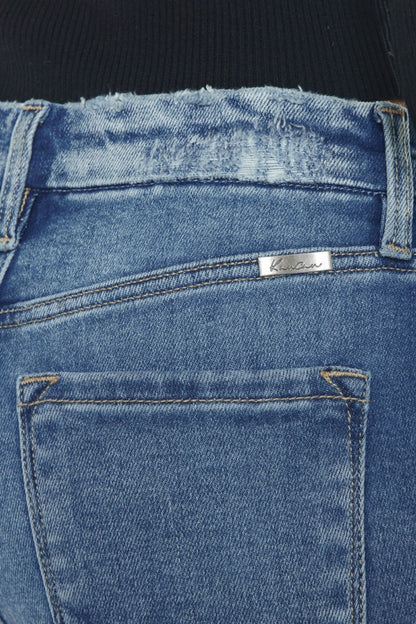 Connie High Rise Wide Waistband Slim Straight Jeans