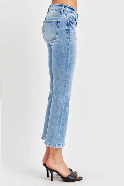 Brent Low Rise Cropped Slim Straight Jeans