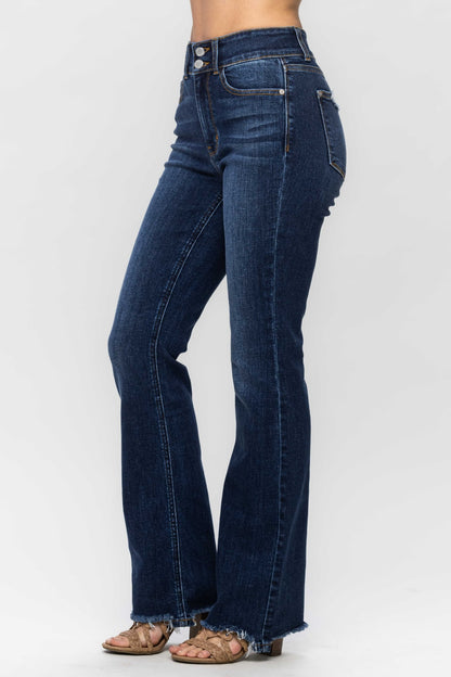 Aurelia High Rise Frayed Hem Vintage Bootcut Jeans