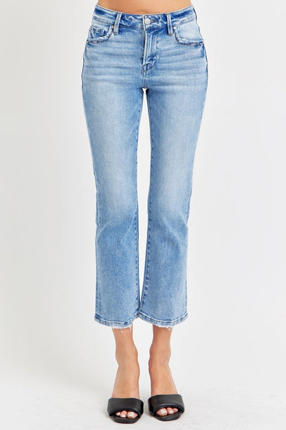 Brent Low Rise Cropped Slim Straight Jeans