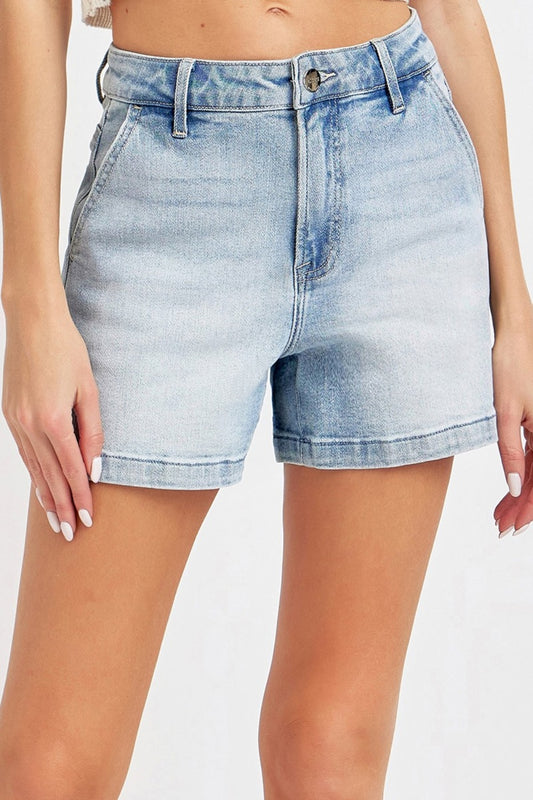 Robby High Rise Denim Utility Shorts