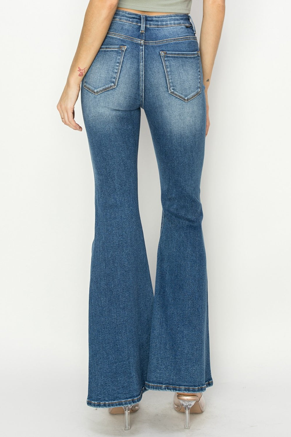 Stevie High Rise Front Seam Detailed Flare Jeans