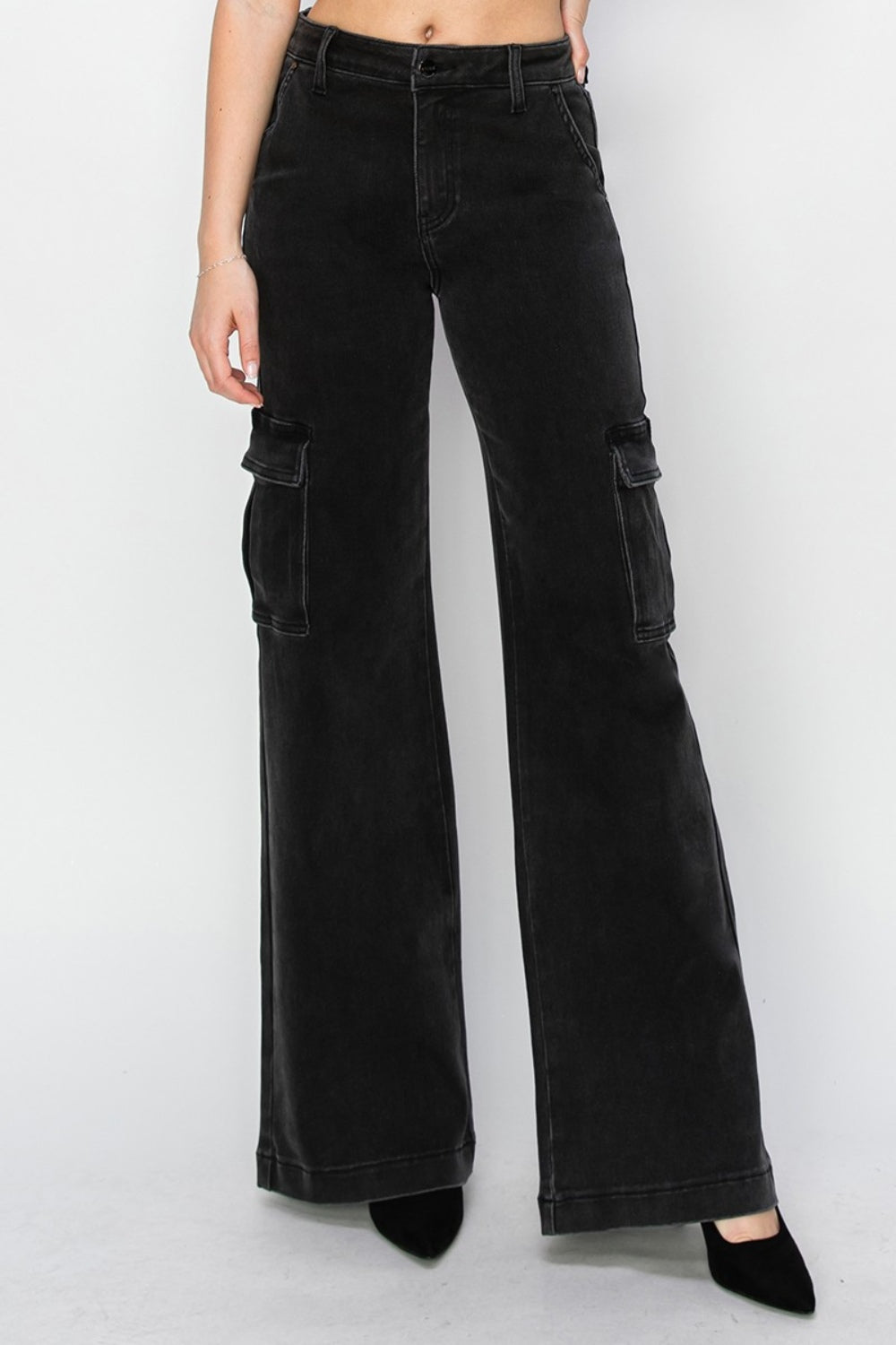 Tommy High Rise Wide Leg Cargo Jeans