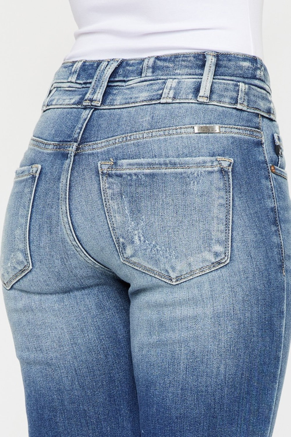 Parker High Rise Double Button Super Flare Jeans