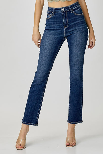 Maura High Rise Slim Straight Jeans