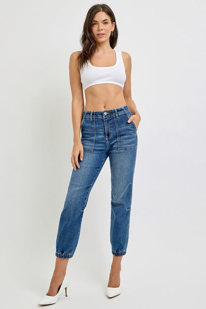 Elsie High Rise Ankle Jogger Jeans