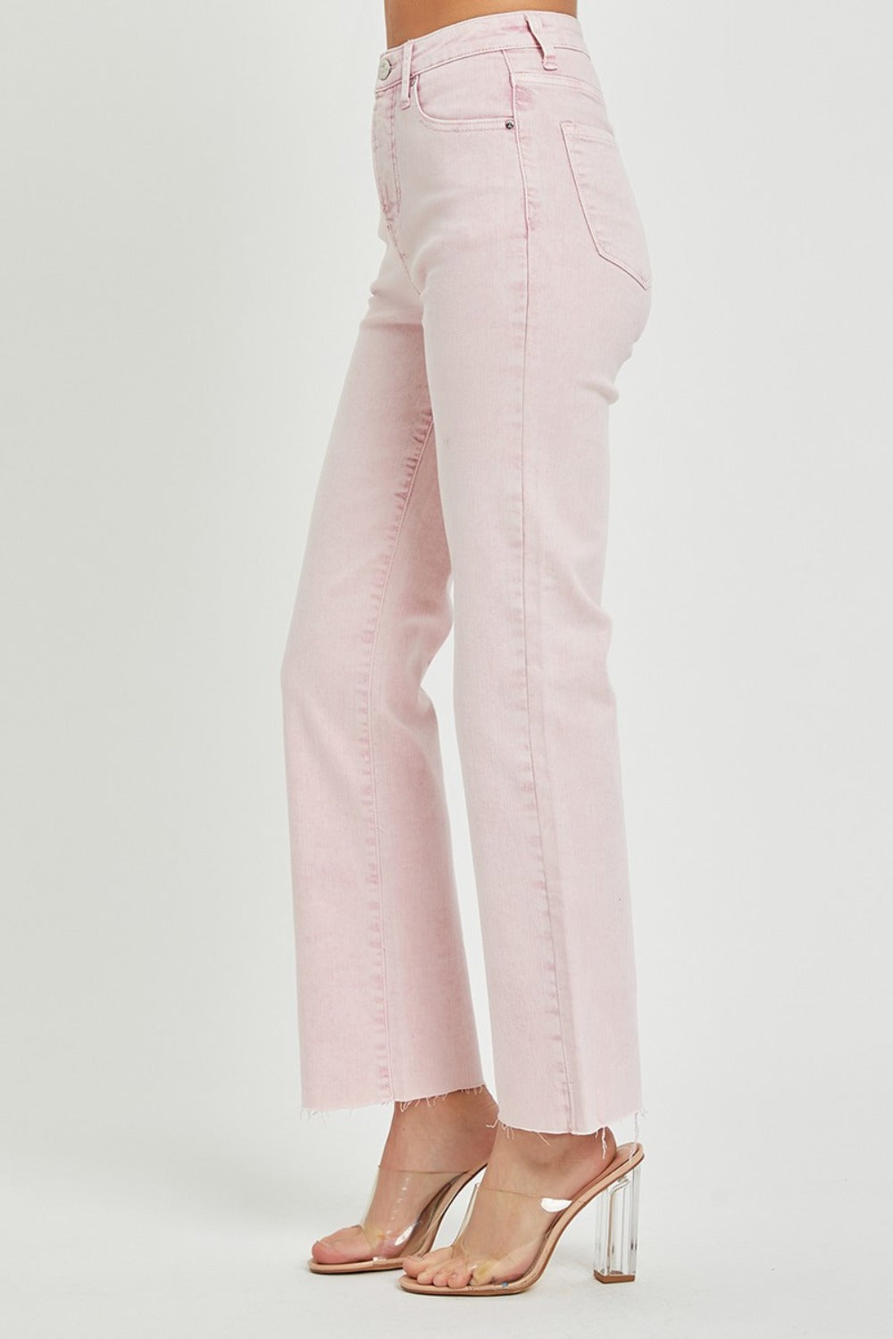 Tate High Rise Tummy Control Straight Cropped Jeans