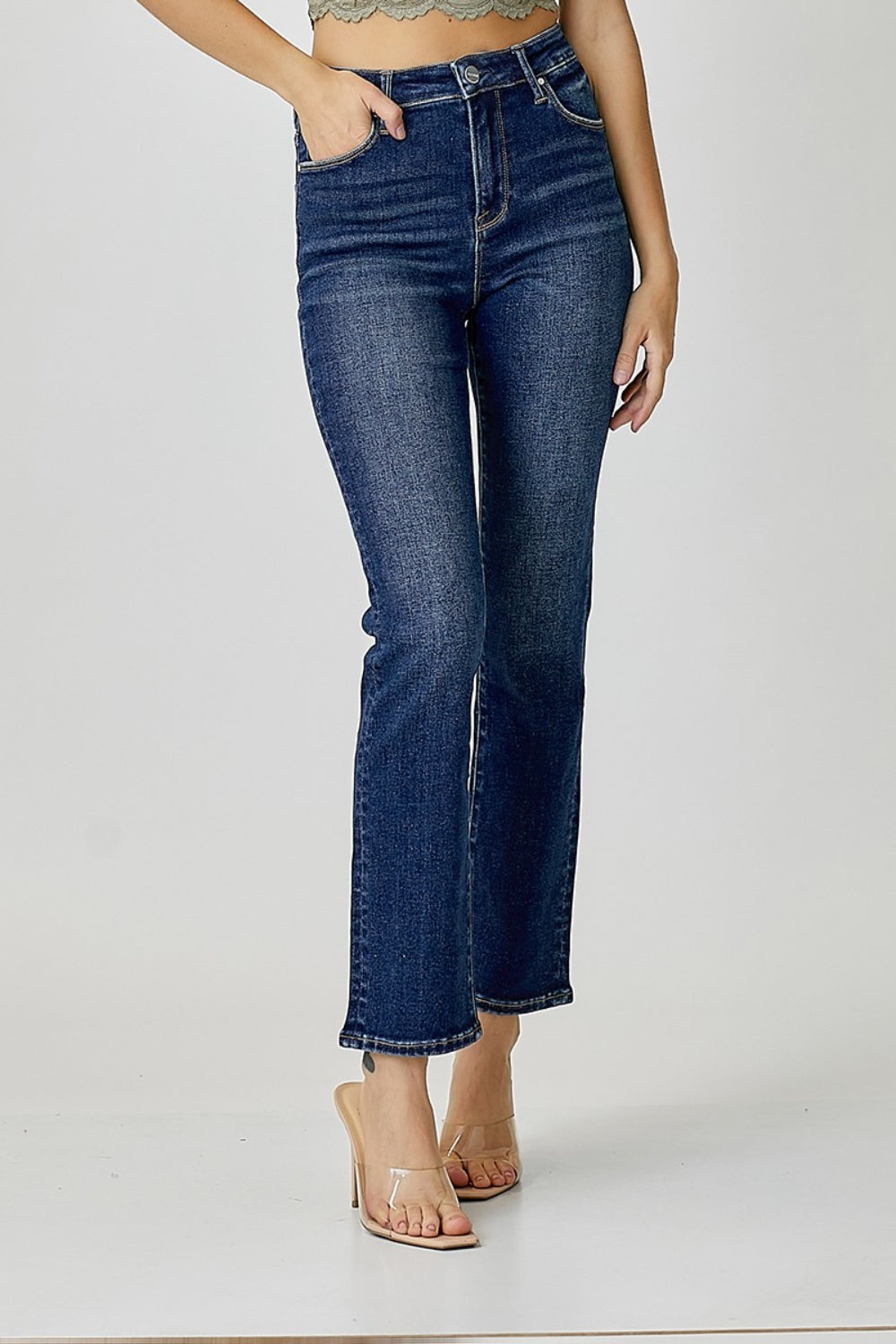 Maura High Rise Slim Straight Jeans