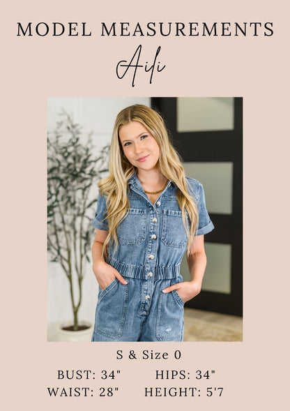 Always Relevant Denim Romper