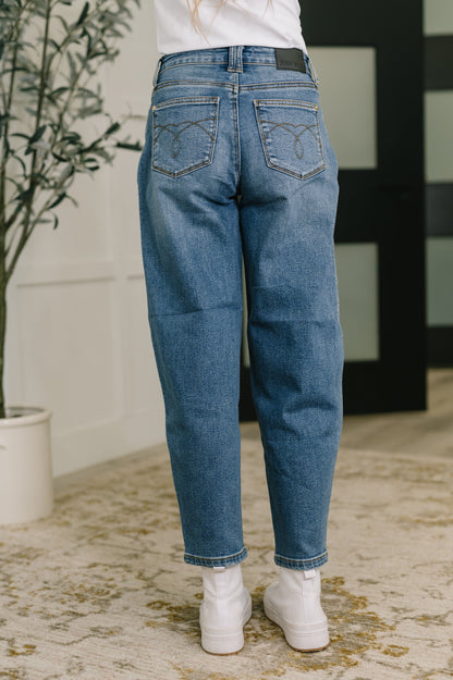 Bella High Waist Soft Barrel Stitch Thru Pocket Jeans