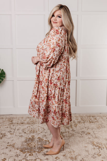 Next to You Balloon Sleeve Floral Dress