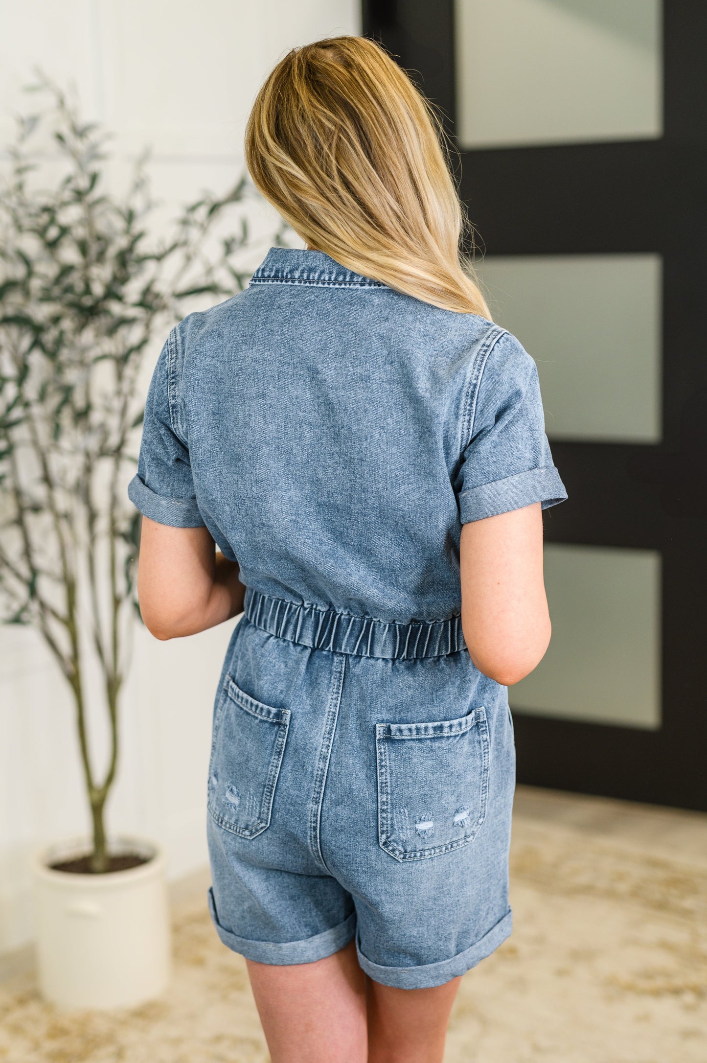 Always Relevant Denim Romper